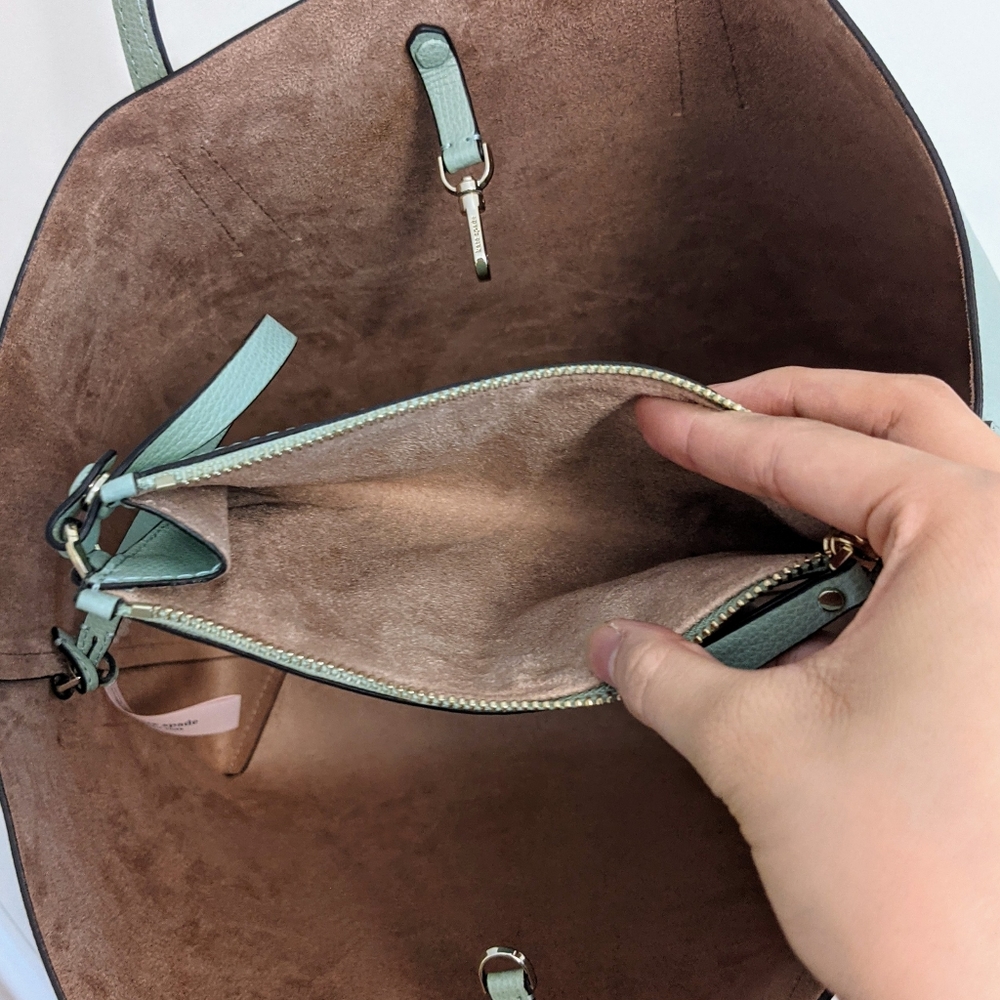 Kate Spade Pistachio Green Large Molly Tote Bag - Picture 7 of 8